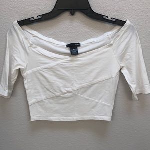 AQUA White Crop Top